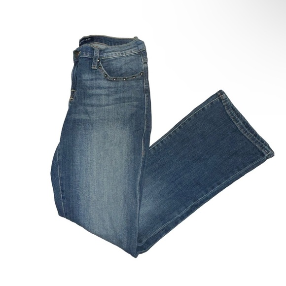 ROCK AND REPUBLIC KASANDRA BOOTCUT JEANS MID RISE WOMENS SIZE 12 BLUE WA… - Picture 1 of 8
